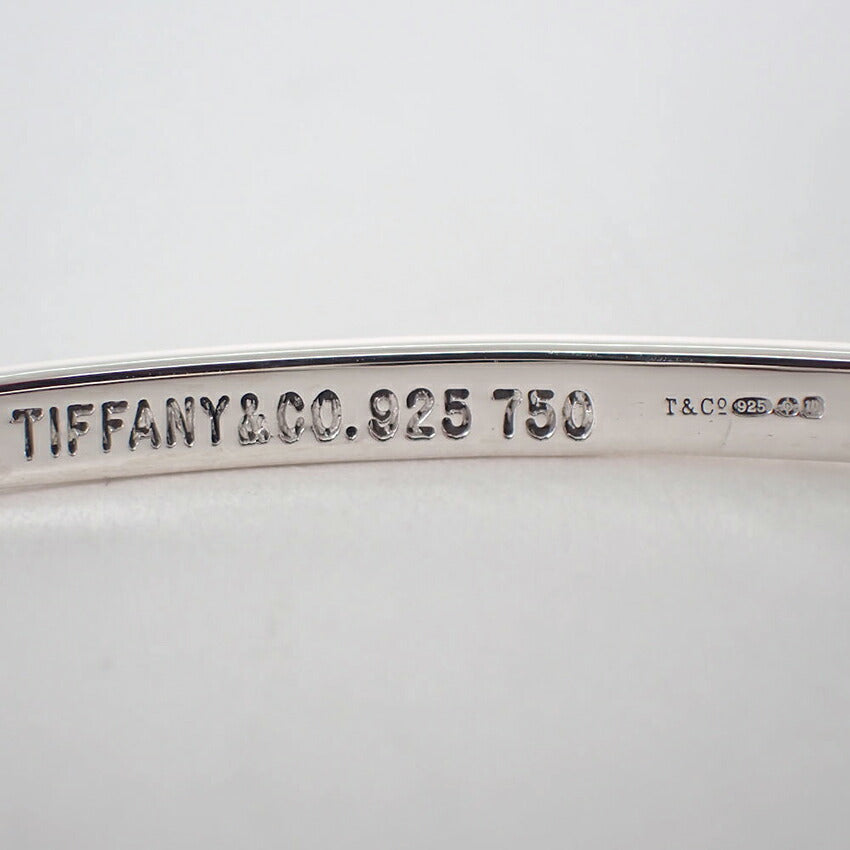 【中古】TIFFANY/ティファニー 925/750  フック＆アイ バングル/j249-8