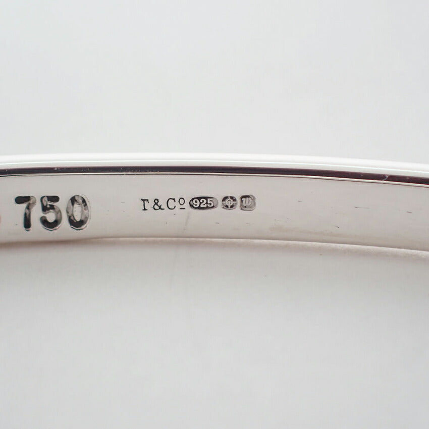 【中古】TIFFANY/ティファニー 925/750  フック＆アイ バングル/j249-8