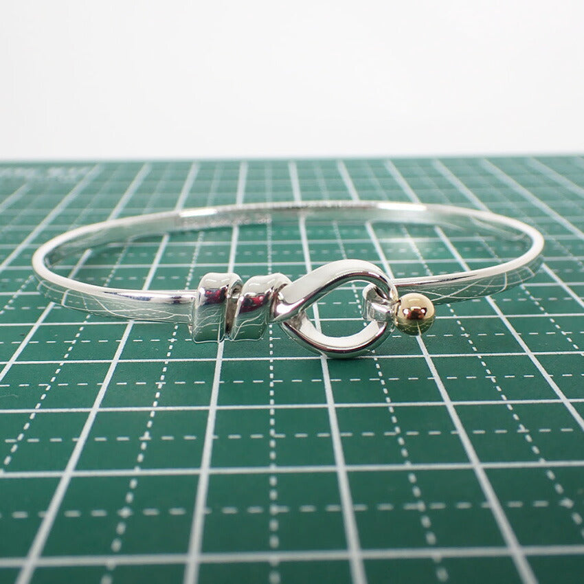 【中古】TIFFANY/ティファニー 925/750  フック＆アイ バングル/j249-8