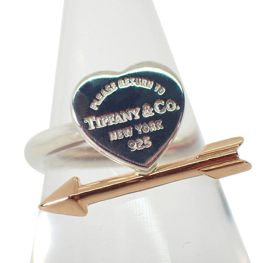 【中古】TIFFANY/ティファニー/925/750PG/ラブ ストラック/リング/10号/j250-5
