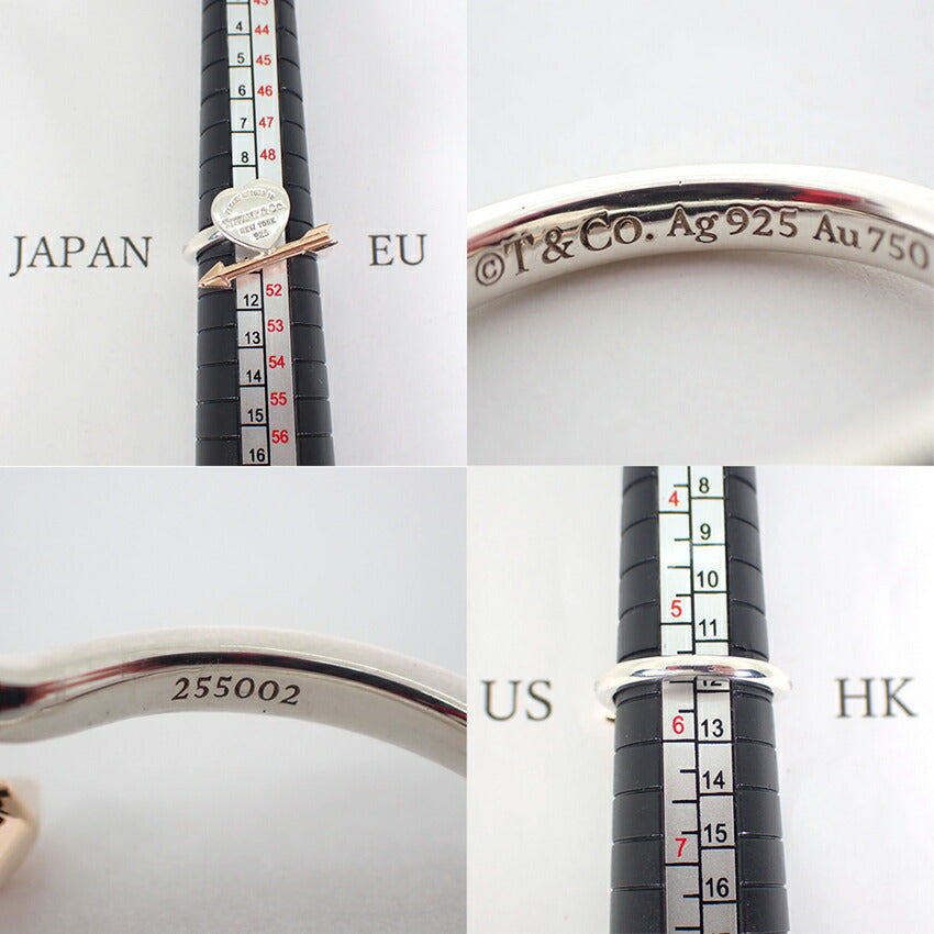 【中古】TIFFANY/ティファニー/925/750PG/ラブ ストラック/リング/10号/j250-5