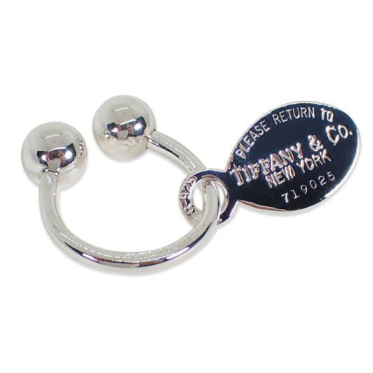 【中古】TIFFANY/ティファニー/925/オーバルタグ/キーリング/j250-6