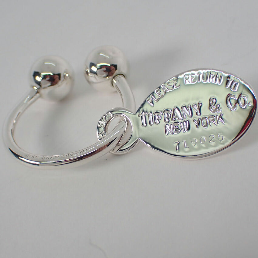 【中古】TIFFANY/ティファニー/925/オーバルタグ/キーリング/j250-6