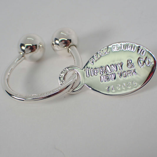 【中古】TIFFANY/ティファニー/925/オーバルタグ/キーリング/j250-6