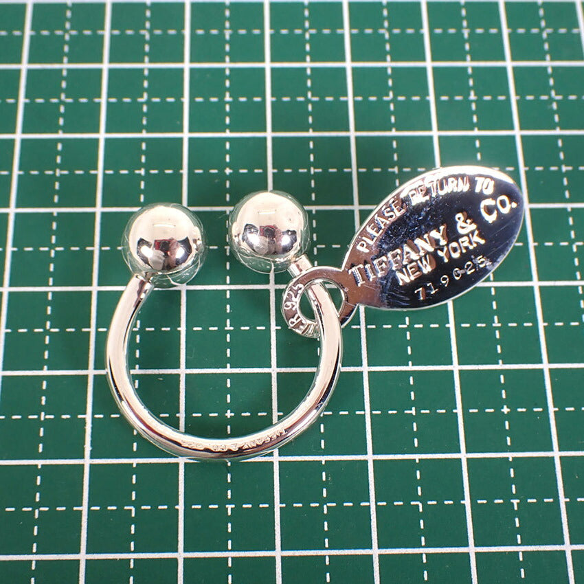 【中古】TIFFANY/ティファニー/925/オーバルタグ/キーリング/j250-6