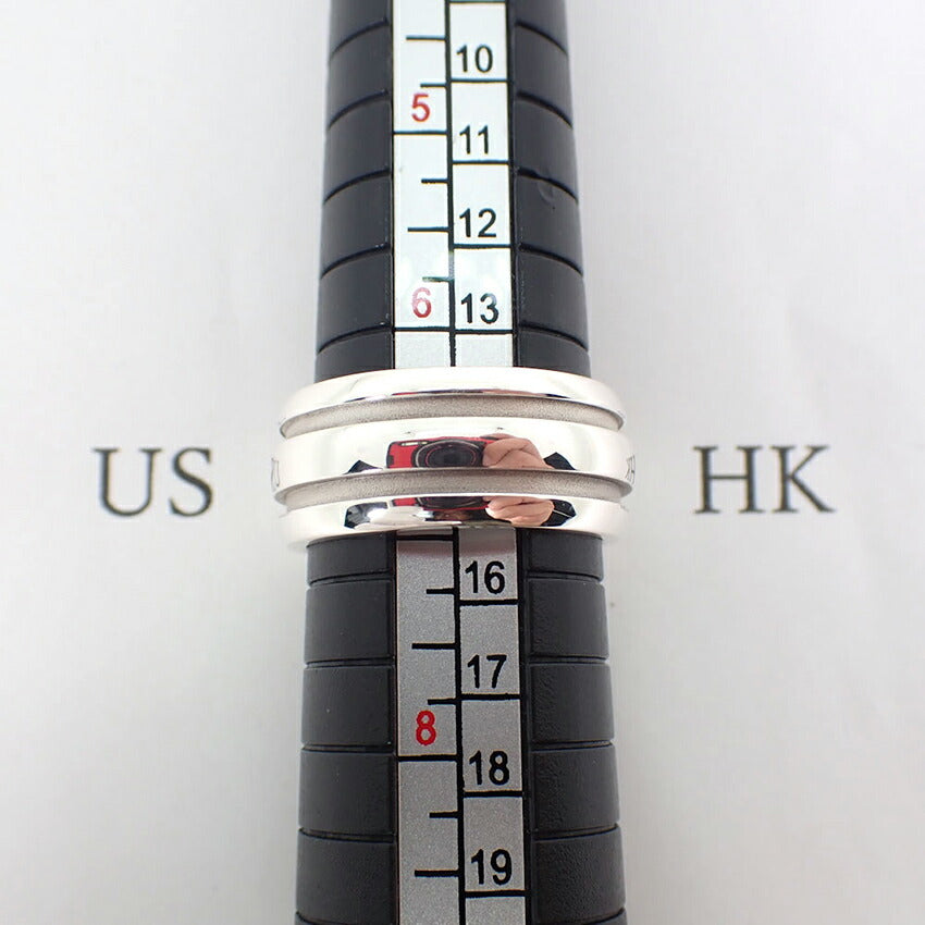 【中古】TIFFANY/ティファニー/925/グルーブド/ダブルライン/リング/13.5号/j250-8