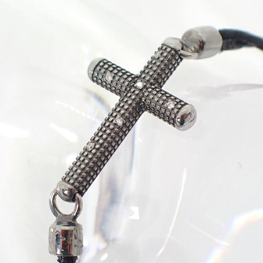 【中古】DAMIANI/ダミアーニ  750 ダイヤモンド クロス ブレスレット j251-4