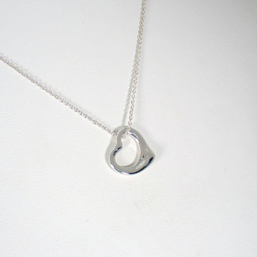 【中古】TIFFANY/ティファニー 925 オープンハート ペンダント/ネックレス/j251-5