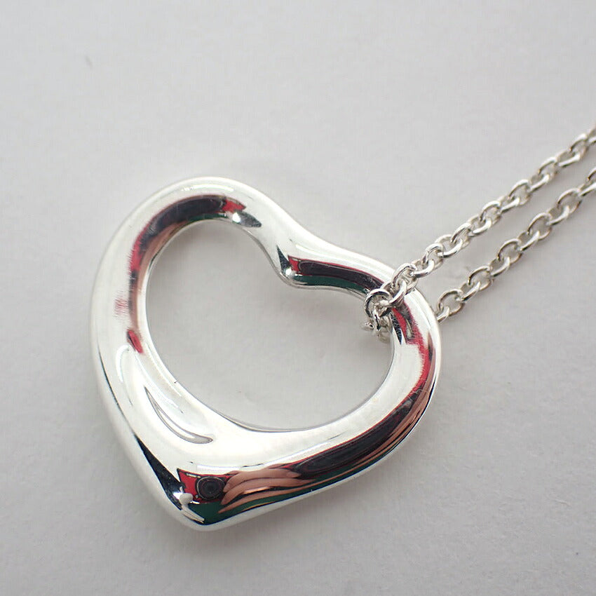 【中古】TIFFANY/ティファニー 925 オープンハート ペンダント/ネックレス/j251-5