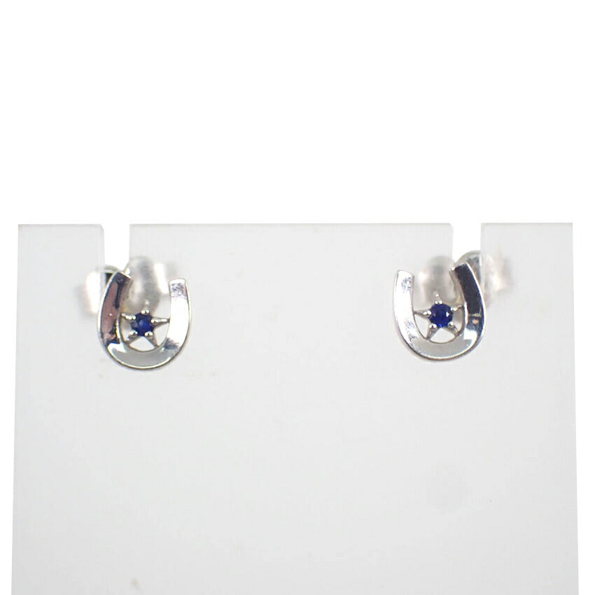 【中古】STAR JEWELRY/スタージュエリー/K10WG/馬蹄/ピアス/j253-2