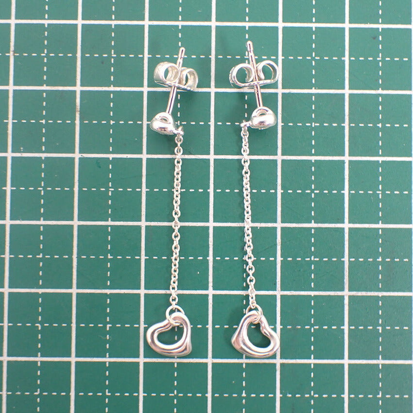 【中古】TIFFANY/ティファニー 925 バイザヤード ダイヤ/2pc オープンハート ピアス/j254-1