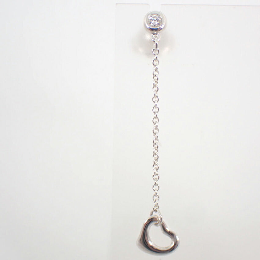 【中古】TIFFANY/ティファニー 925 バイザヤード ダイヤ/2pc オープンハート ピアス/j254-1
