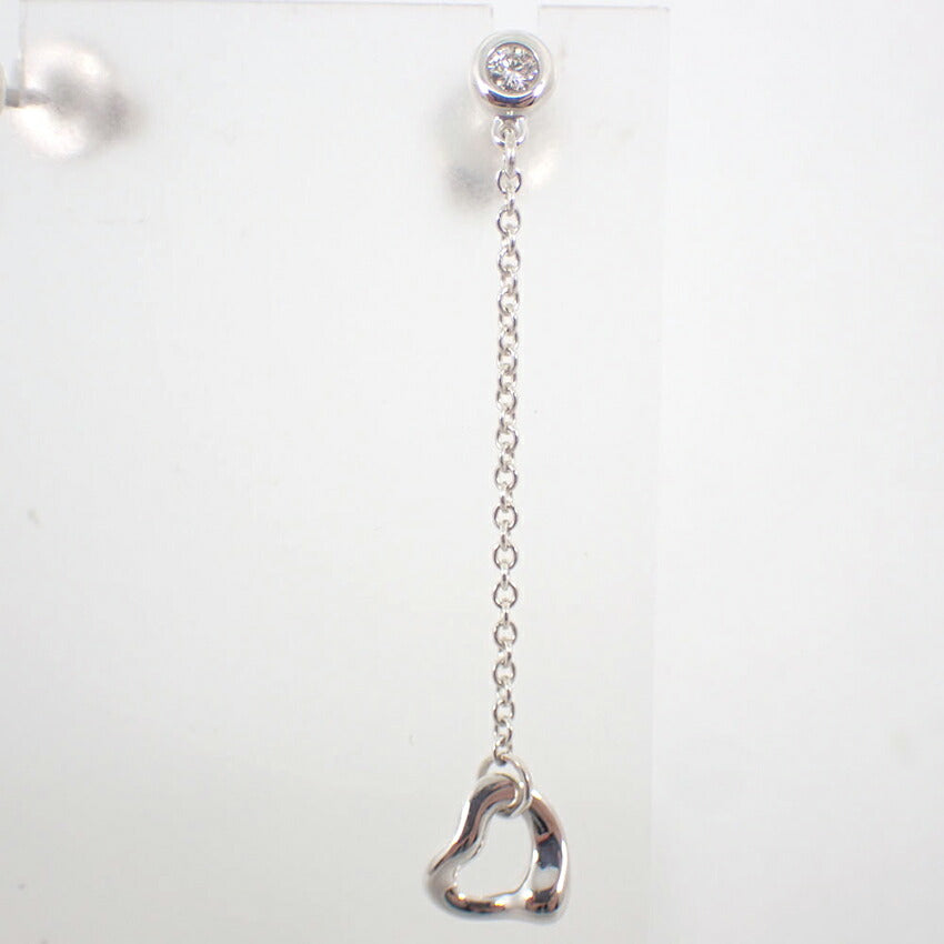【中古】TIFFANY/ティファニー 925 バイザヤード ダイヤ/2pc オープンハート ピアス/j254-1