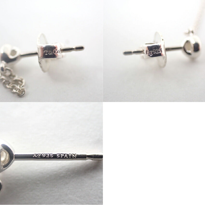 【中古】TIFFANY/ティファニー 925 バイザヤード ダイヤ/2pc オープンハート ピアス/j254-1