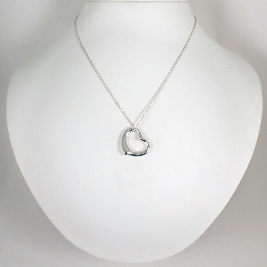 【中古】TIFFANY/ティファニー 925 オープンハート ペンダント/ネックレス/j254-4