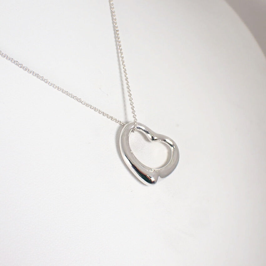 【中古】TIFFANY/ティファニー 925 オープンハート ペンダント/ネックレス/j254-4