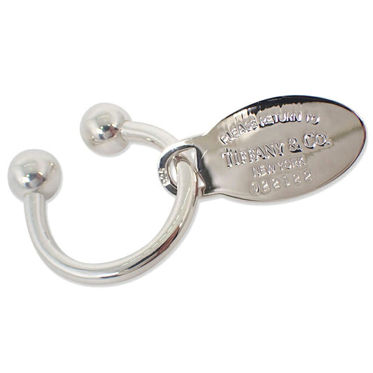 【中古】TIFFANY/ティファニー 925 リターントゥティファニー オーバルタグ キーリング/j254-9