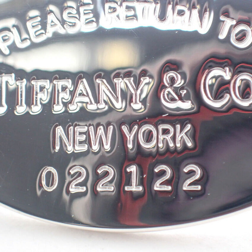 【中古】TIFFANY/ティファニー 925 リターントゥティファニー オーバルタグ キーリング/j254-9
