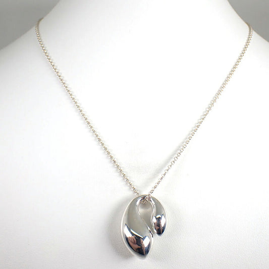 【中古】TIFFANY/ティファニー 925 ダブルティアドロップ ペンダント/ネックレス/j255-10