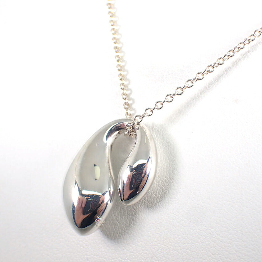 【中古】TIFFANY/ティファニー 925 ダブルティアドロップ ペンダント/ネックレス/j255-10
