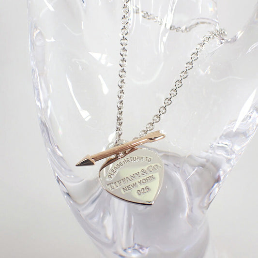 【中古】TIFFANY/ティファニー 925/750  リターントゥ ラブストラック ハートアンドアロー/j255-4
