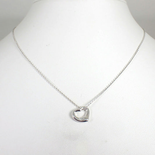 【中古】TIFFANY/ティファニー 925 オープンハート ペンダント/ネックレス/j255-6