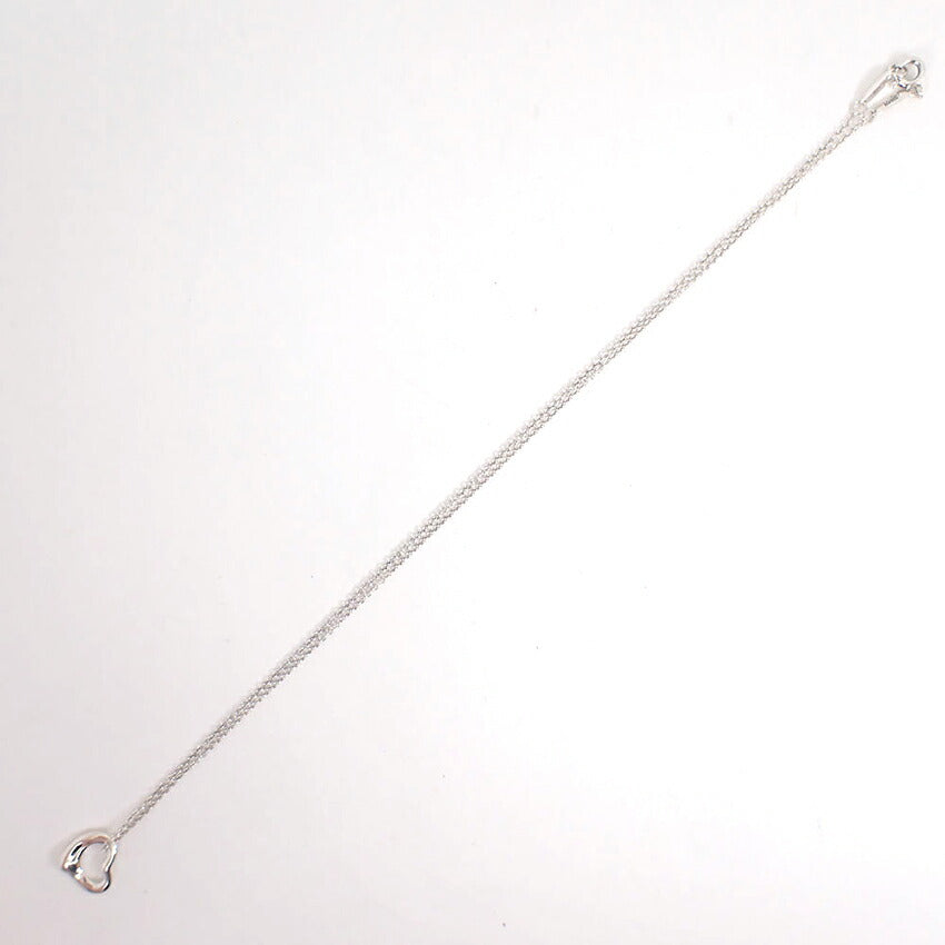 【中古】TIFFANY/ティファニー 925 オープンハート ペンダント/ネックレス/j255-6