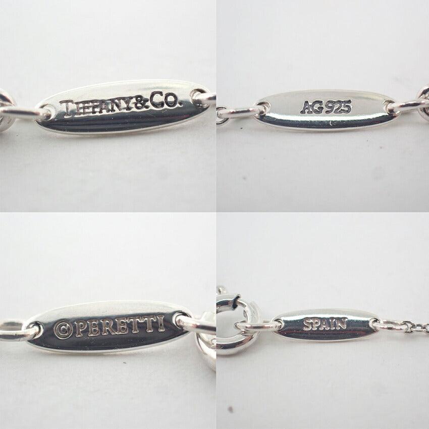 【中古】TIFFANY/ティファニー 925 オープンハート ペンダント/ネックレス/j255-6