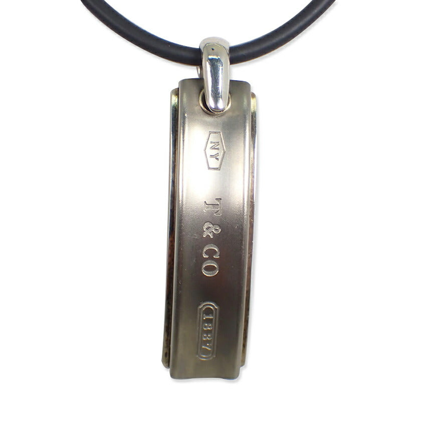 【中古】TIFFANY/ティファニー 925 1837 バー Ti ペンダント/ネックレス/j256-2
