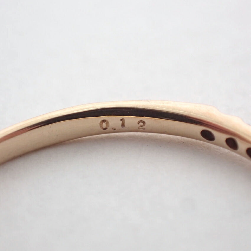 【中古】K18PG ピンクダイヤモンド/0.12ct リング CGL鑑別書付/11号/j256-4