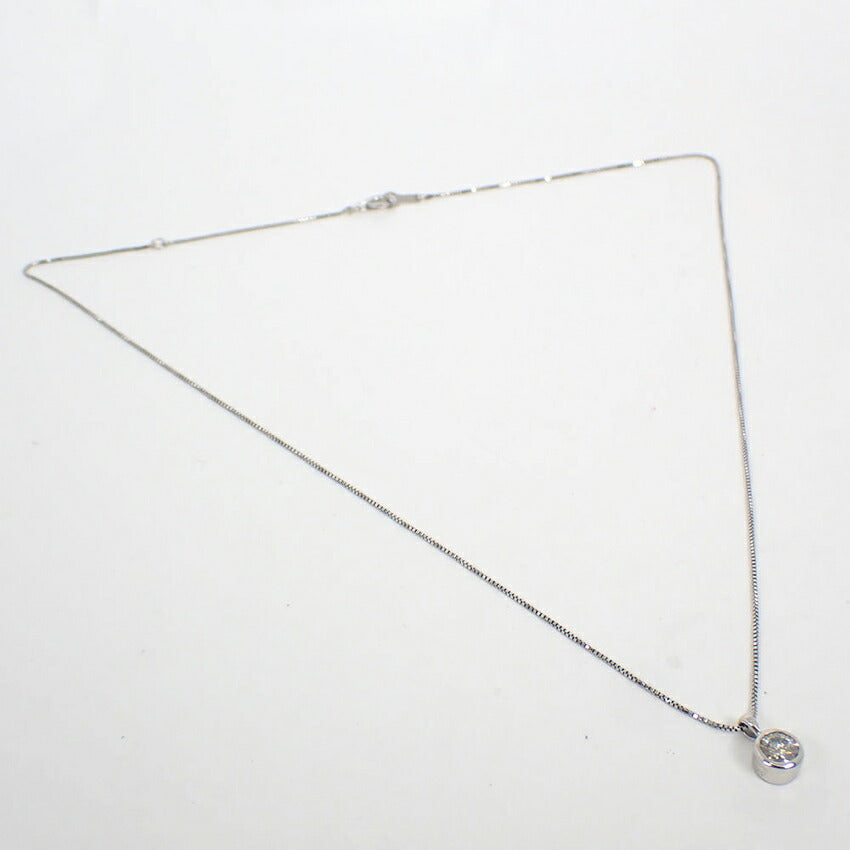 【中古】Pt900/850 ダイヤモンド/0.30ct ペンダント/ネックレス/j256-5