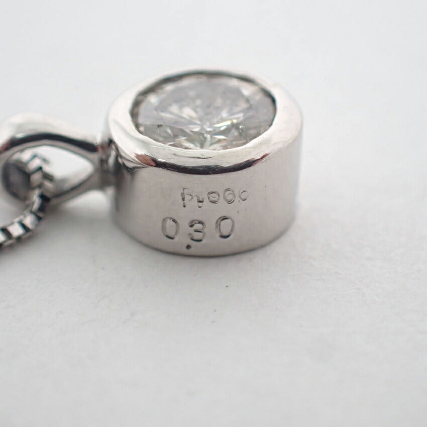 【中古】Pt900/850 ダイヤモンド/0.30ct ペンダント/ネックレス/j256-5