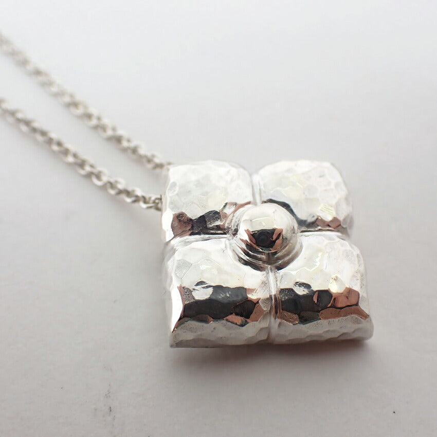 【中古】TIFFANY/ティファニー 925 ハマード フラワー ペンダント/ネックレス/j257-2