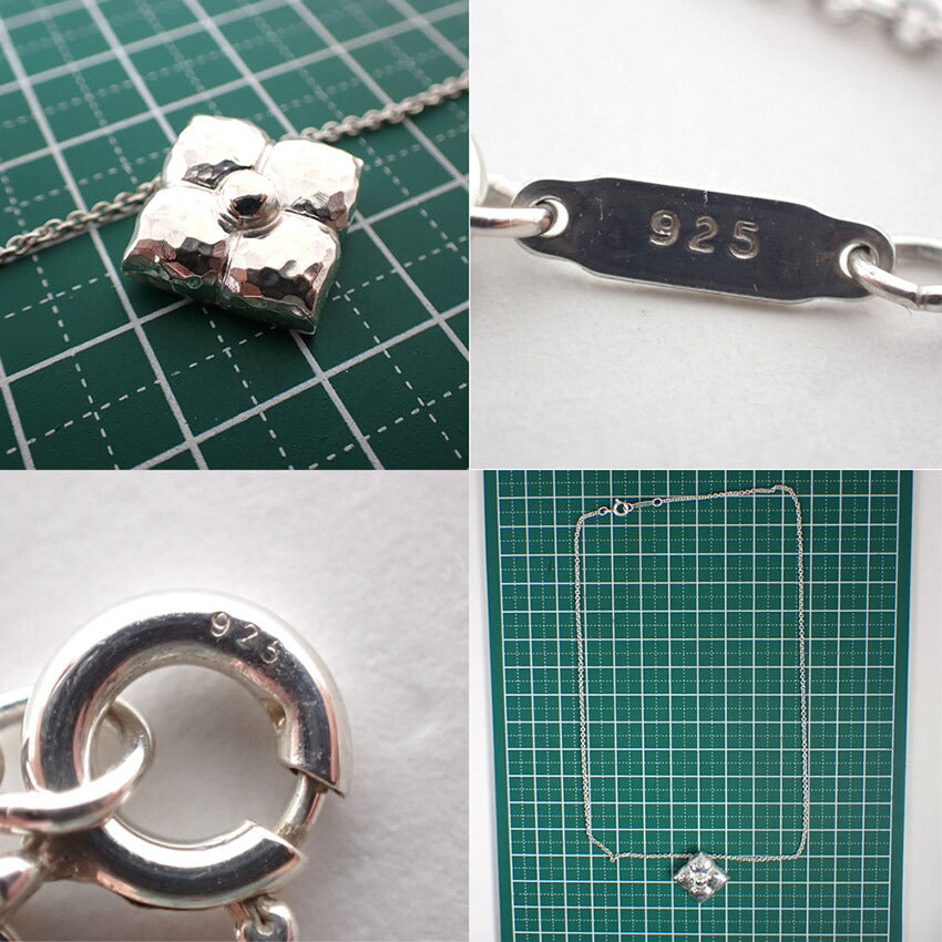 【中古】TIFFANY/ティファニー 925 ハマード フラワー ペンダント/ネックレス/j257-2