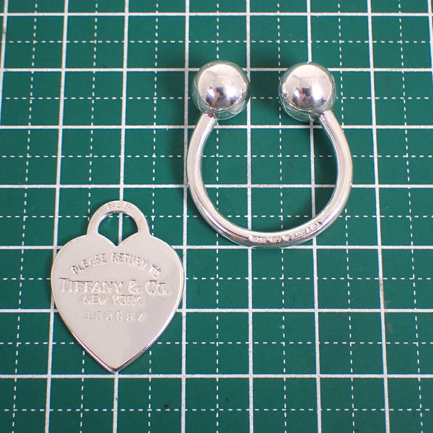 【中古】TIFFANY/ティファニー 925 リターントゥティファニー ハートタグ キーリング/j257-5