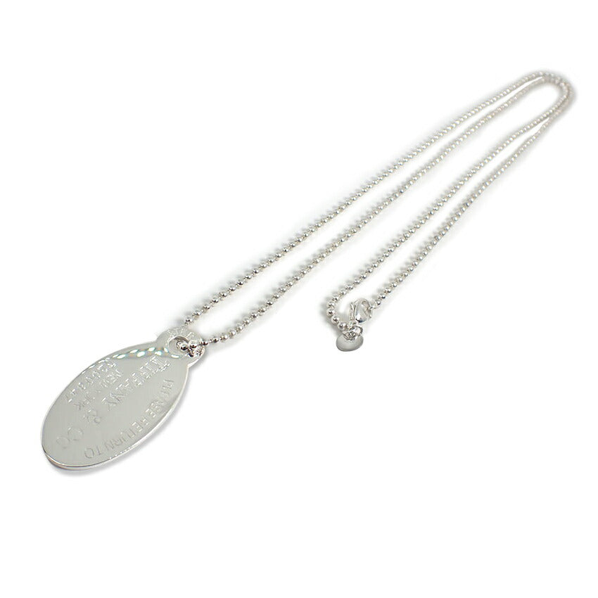 【中古】TIFFANY/ティファニー 925 リターントゥティファニー オーバルタグ ロング ペンダント/j257-6