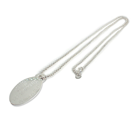 【中古】TIFFANY/ティファニー 925 リターントゥティファニー オーバルタグ ロング ペンダント/j257-6