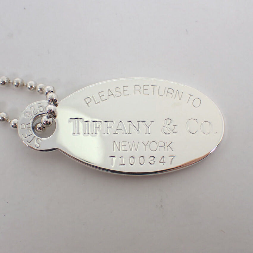 【中古】TIFFANY/ティファニー 925 リターントゥティファニー オーバルタグ ロング ペンダント/j257-6