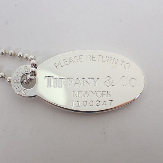 【中古】TIFFANY/ティファニー 925 リターントゥティファニー オーバルタグ ロング ペンダント/j257-6