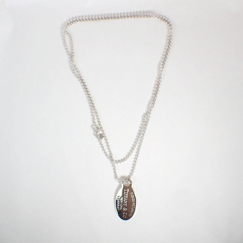 【中古】TIFFANY/ティファニー 925 リターントゥティファニー オーバルタグ ロング ペンダント/j257-6
