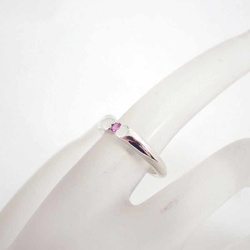 【中古】TIFFANY/ティファニー 925 ピンクサファイア パロマピカソ ハートリング  刻印薄/9号/j258-11