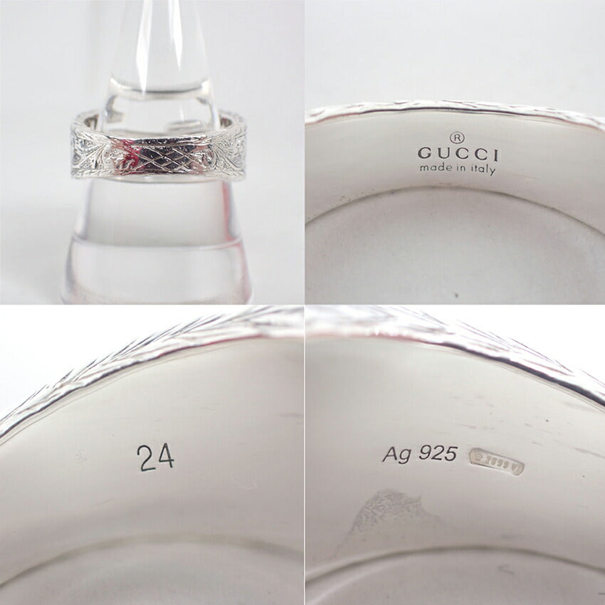 【中古】GUCCI/グッチ/Ag925/アラベスクG/リング/23号/j258-2