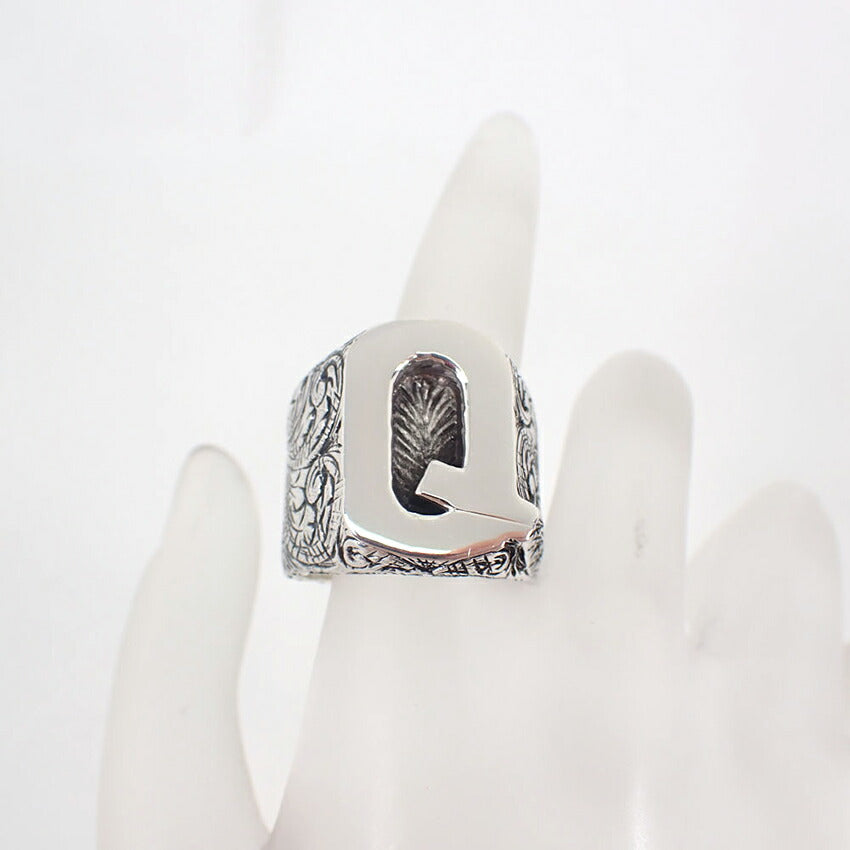 【中古】GUCCI/グッチ/Ag925/アルファベット/Q /リング/19号/j258-3