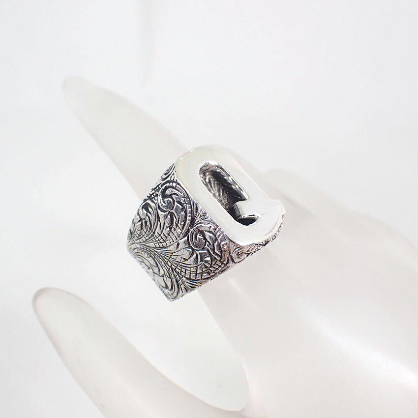 【中古】GUCCI/グッチ/Ag925/アルファベット/Q /リング/19号/j258-3