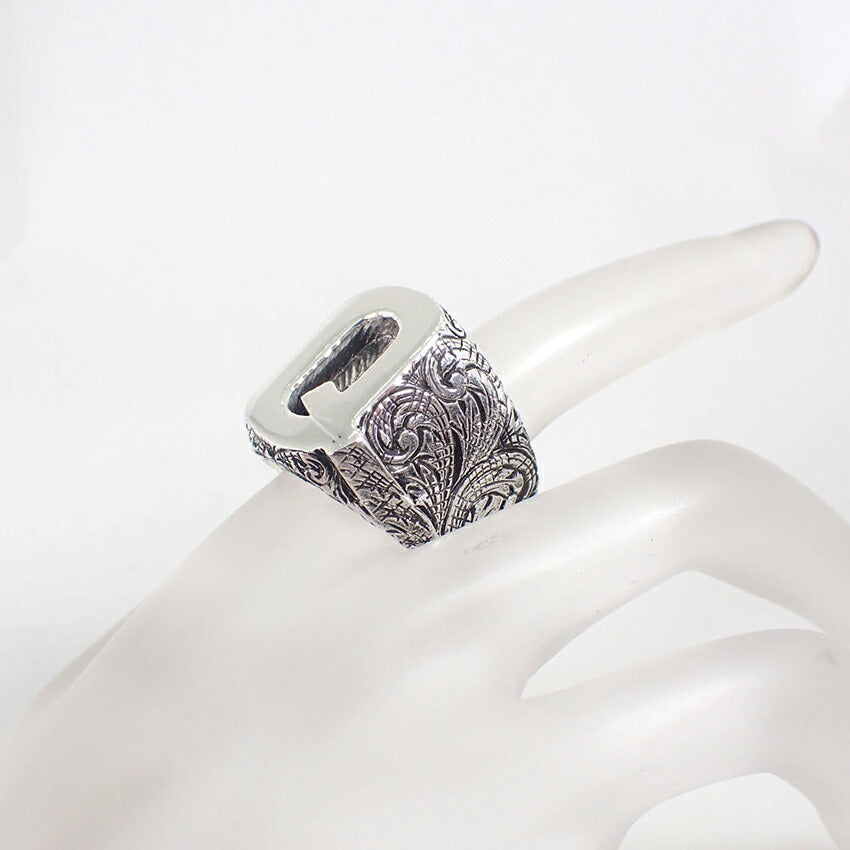 【中古】GUCCI/グッチ/Ag925/アルファベット/Q /リング/19号/j258-3