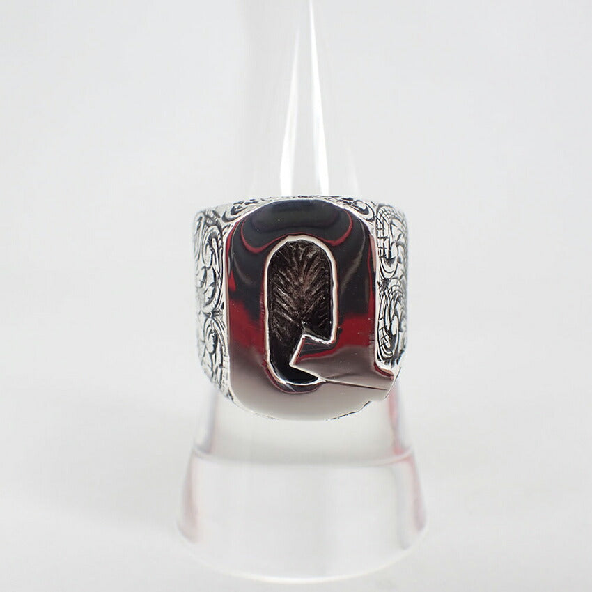 【中古】GUCCI/グッチ/Ag925/アルファベット/Q /リング/19号/j258-3
