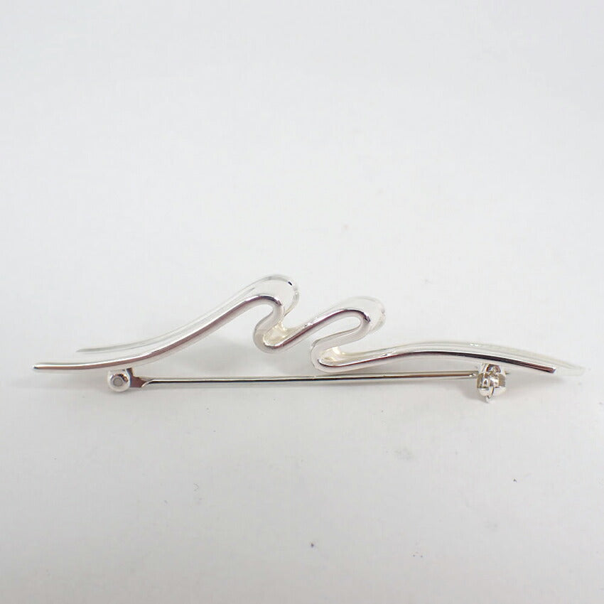 【中古】TIFFANY/ティファニー 925 リボン ブローチ/j258-5