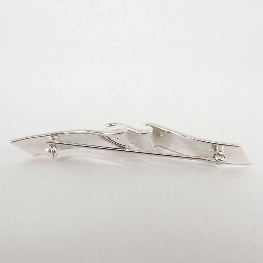 【中古】TIFFANY/ティファニー 925 リボン ブローチ/j258-5