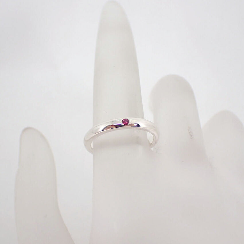 【中古】TIFFANY/ティファニー 925 ルビー スタッキングバンド リング /9号/j258-7