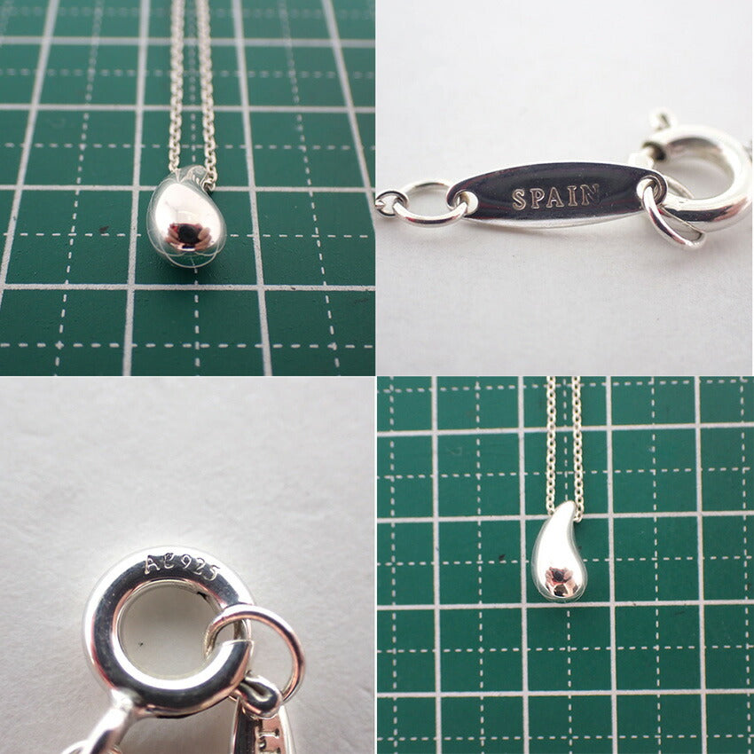 【中古】TIFFANY/ティファニー 925 ティアドロップ ペンダント/ネックレス/j258-9